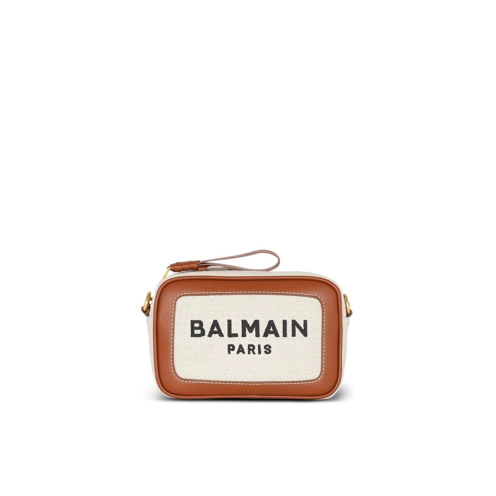 Balmain Brown Cotton Shoulder Bag | Regal Royce