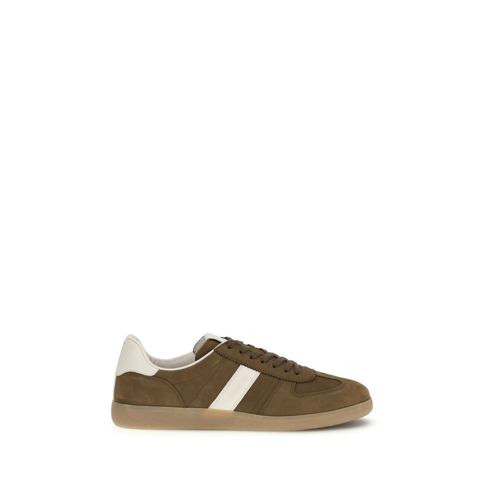Tom Ford Brown Calf Leather Bos Taurus Low Top Sneakers | Regal Royce