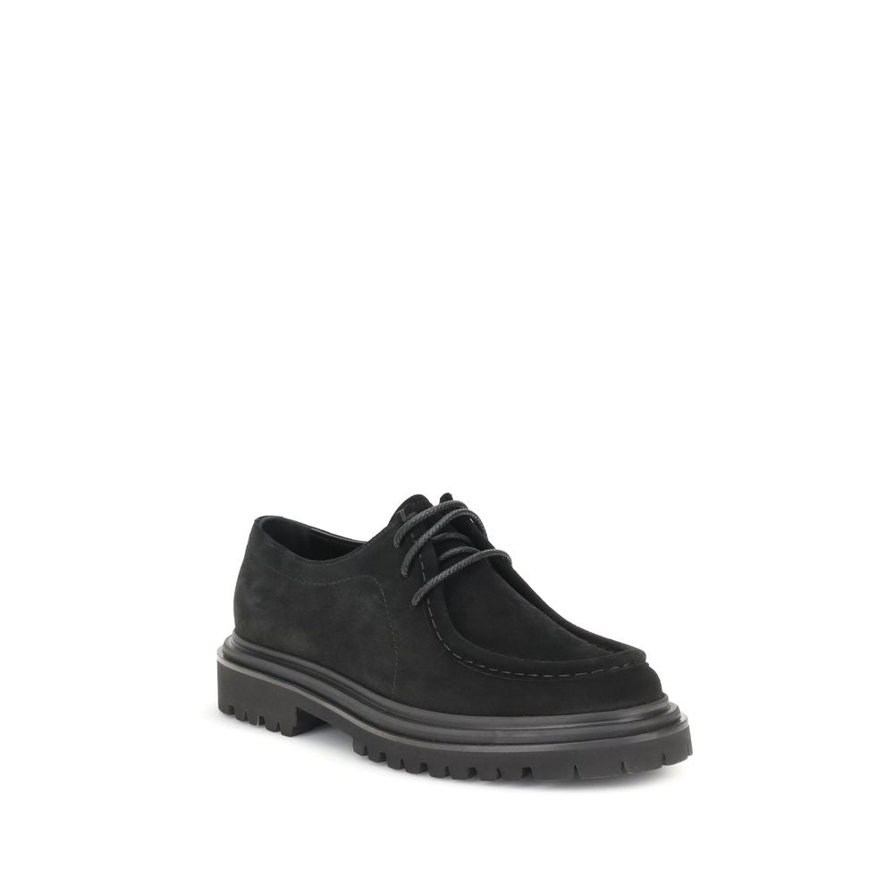 Dolce & Gabbana Black Crust Leather Oxfords And Derbies | Regal Royce