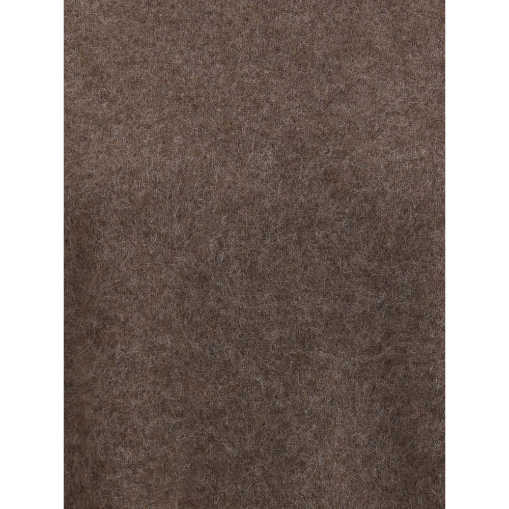 P.A.R.O.S.H. Brown Horsehair Turtleneck | Regal Royce