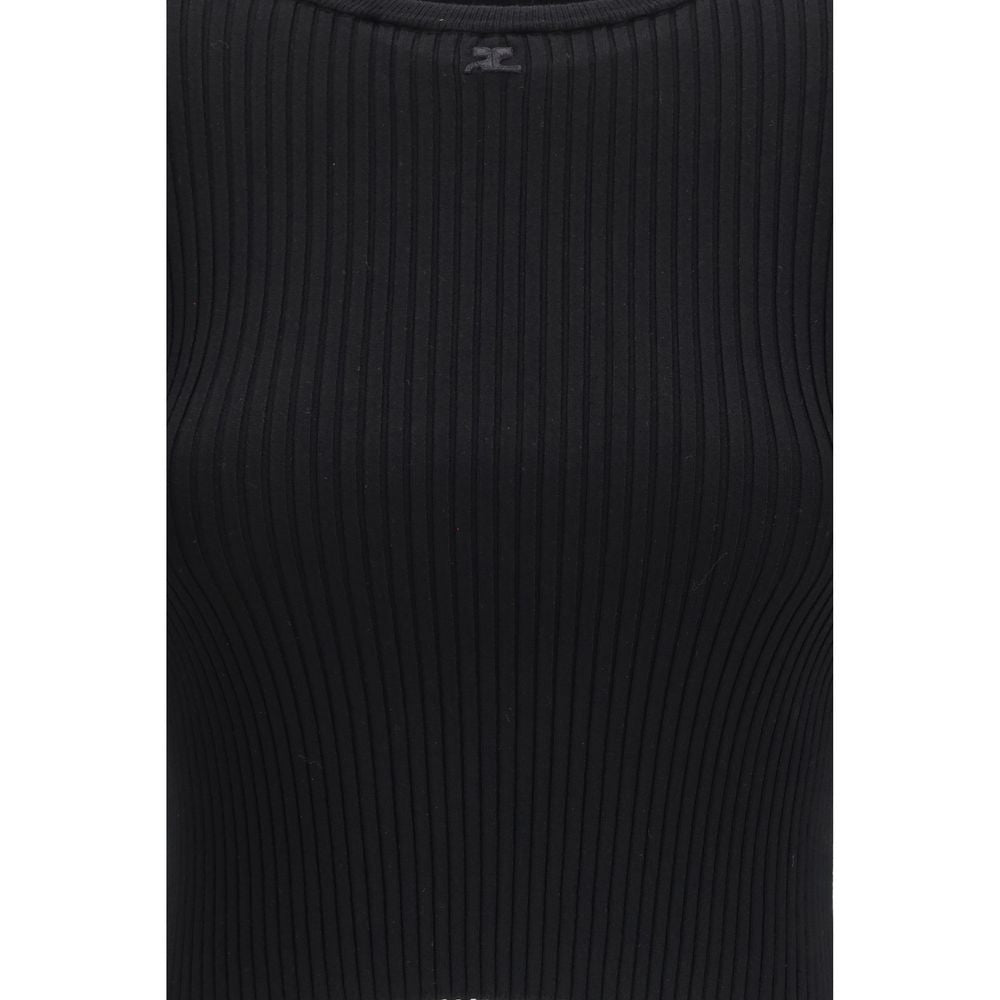 Courrèges Black Viscose T-Shirt | Regal Royce