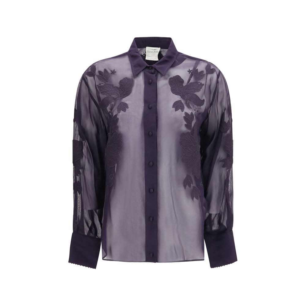 Forte_Forte Blue Viscose Blouse | Regal Royce