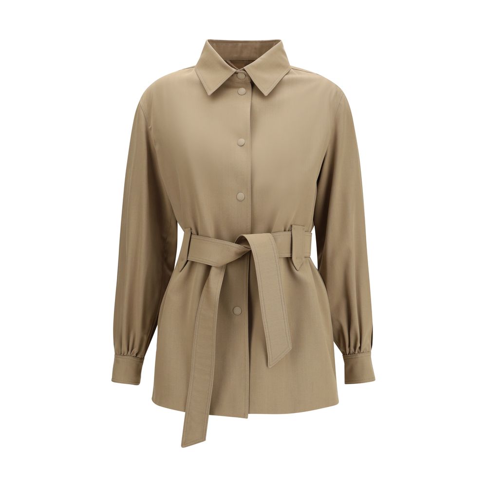 Max Mara Brown Wool Oves Aries Sleveless Jacket | Regal Royce