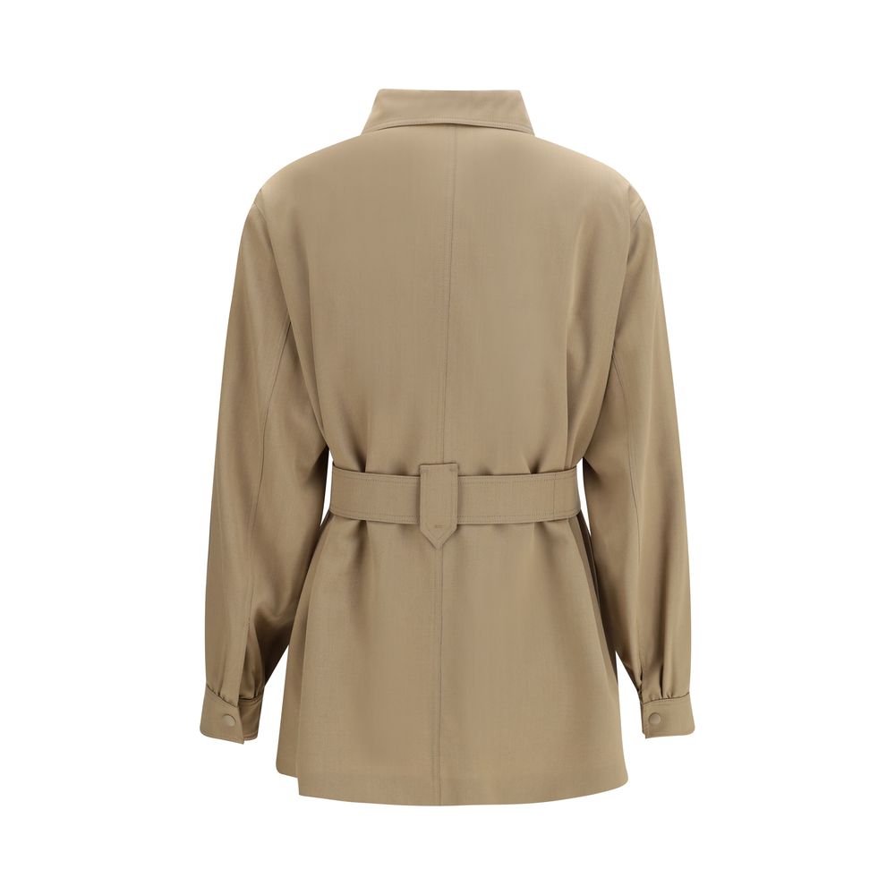 Max Mara Brown Wool Oves Aries Sleveless Jacket | Regal Royce