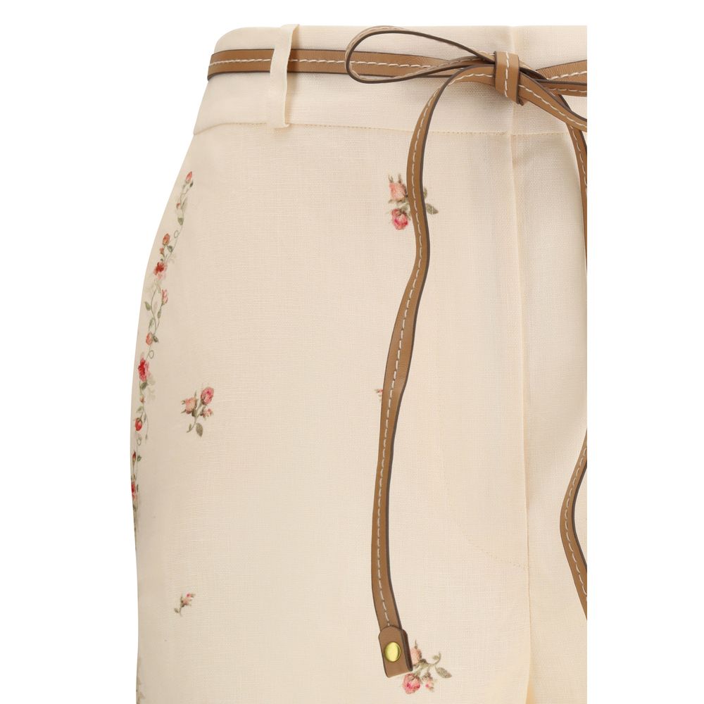 Zimmermann Beige Cotton Flared Pants | Regal Royce