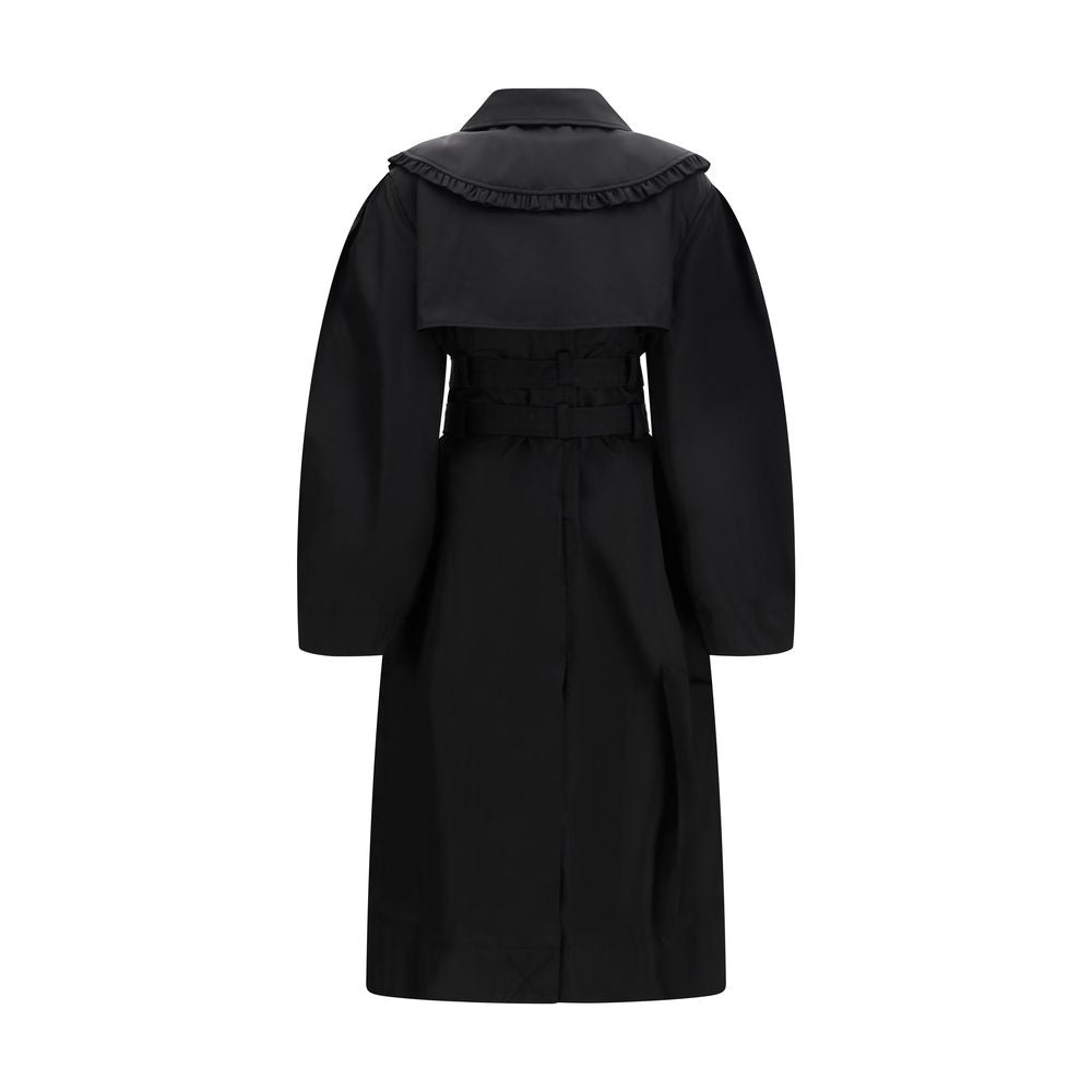 Ganni Black Nylon Coat | Regal Royce