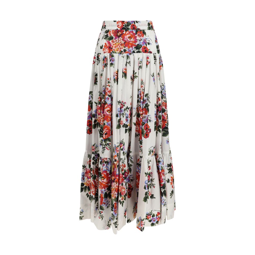 Dolce & Gabbana Multicolor Cotton Long Skirt | Regal Royce