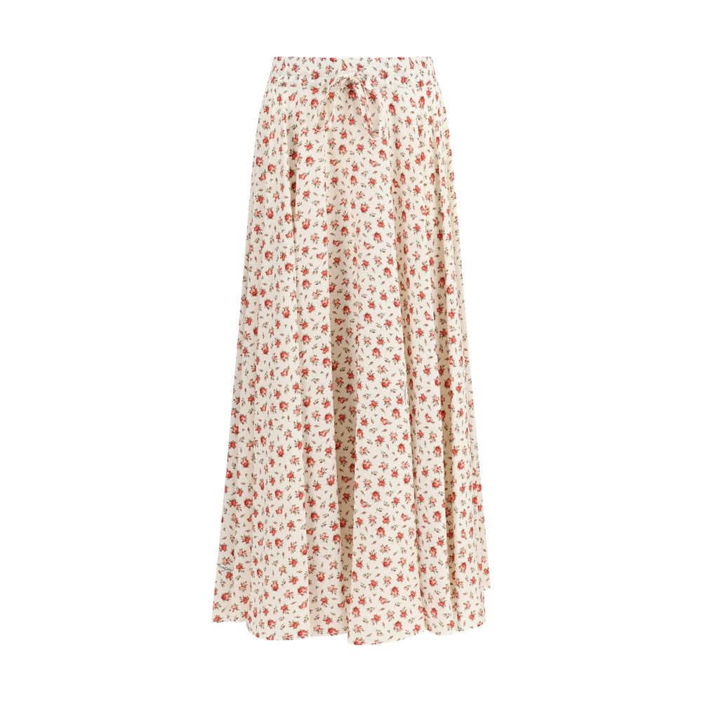 Dolce & Gabbana Multicolor Silk Midi Skirt | Regal Royce