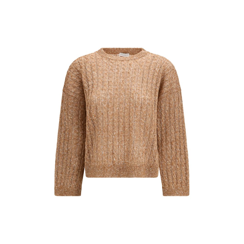 Brunello Cucinelli Brown Linen Sweatshirt | Regal Royce