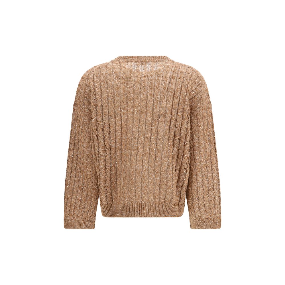Brunello Cucinelli Brown Linen Sweatshirt | Regal Royce