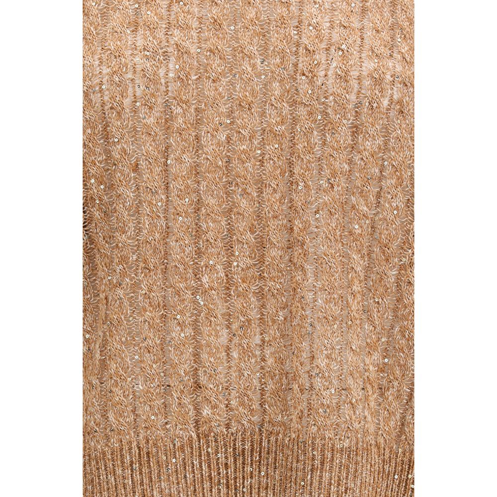 Brunello Cucinelli Brown Linen Sweatshirt | Regal Royce