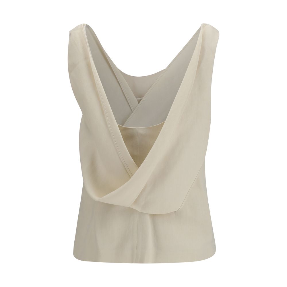 Brunello Cucinelli Beige Viscose Blouse | Regal Royce