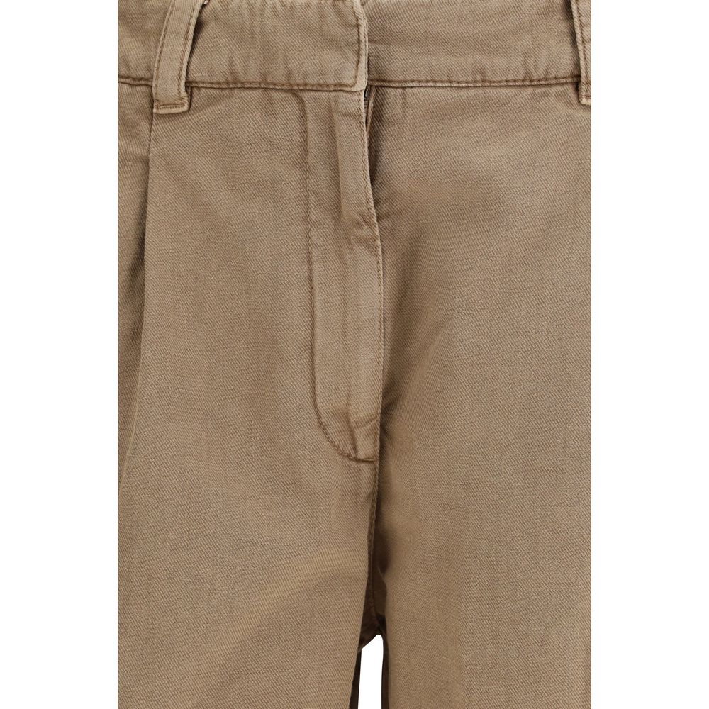 Brunello Cucinelli Beige Cotton Bermuda Shorts | Regal Royce
