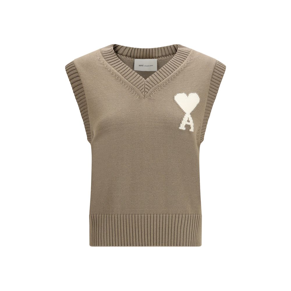 Ami Paris Beige Fleece Wool Sweatshirt | Regal Royce