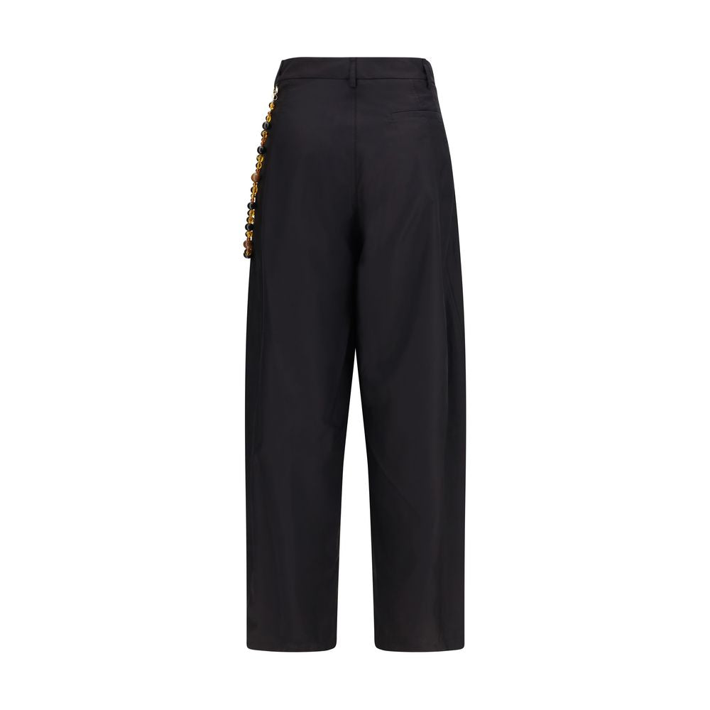 Darkpark Black Cotton Casual Pants | Regal Royce