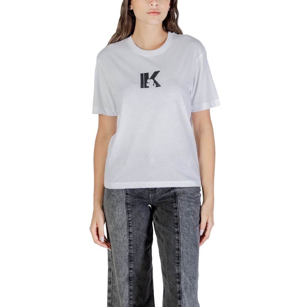Karl Lagerfeld White Cotton T-Shirt | Regal Royce