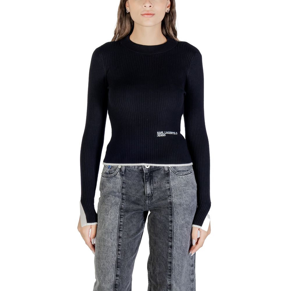 Karl Lagerfeld Black Viscose Sweatshirt | Regal Royce
