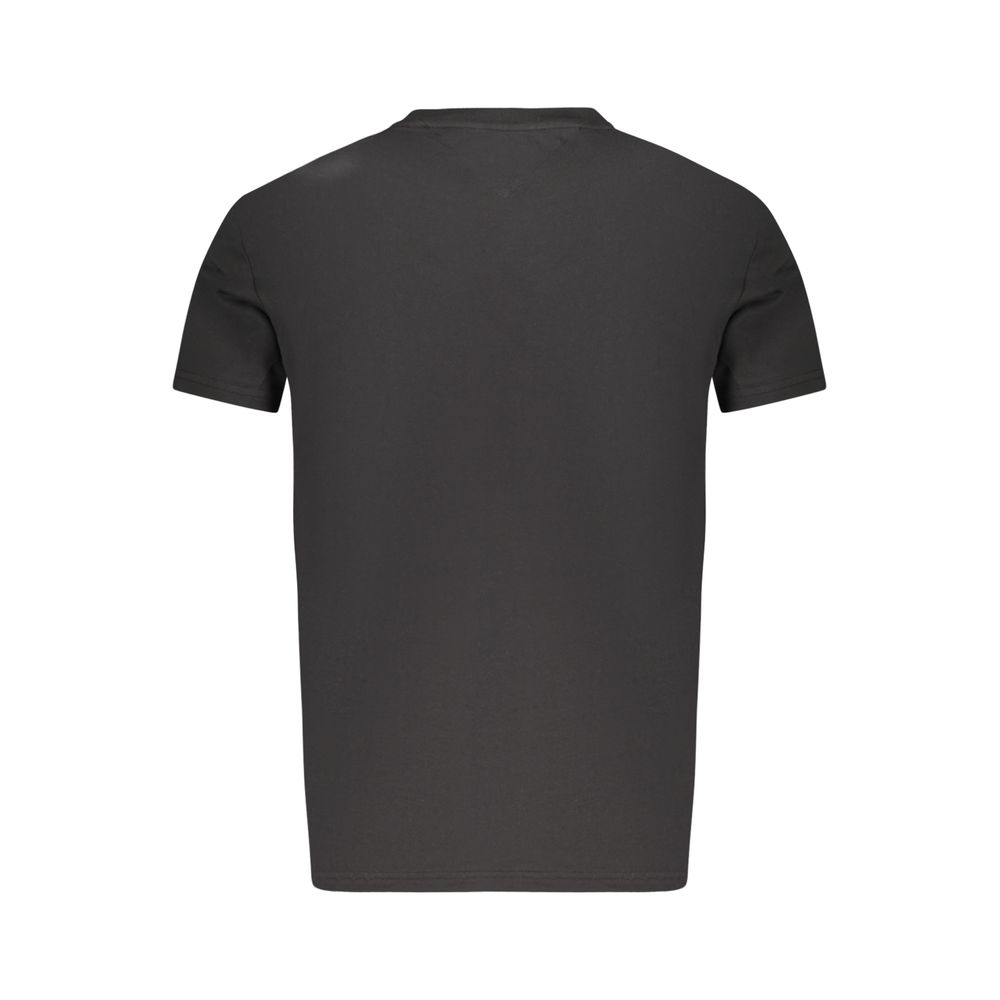 Tommy Hilfiger Black Cotton Men T-Shirt | Regal Royce