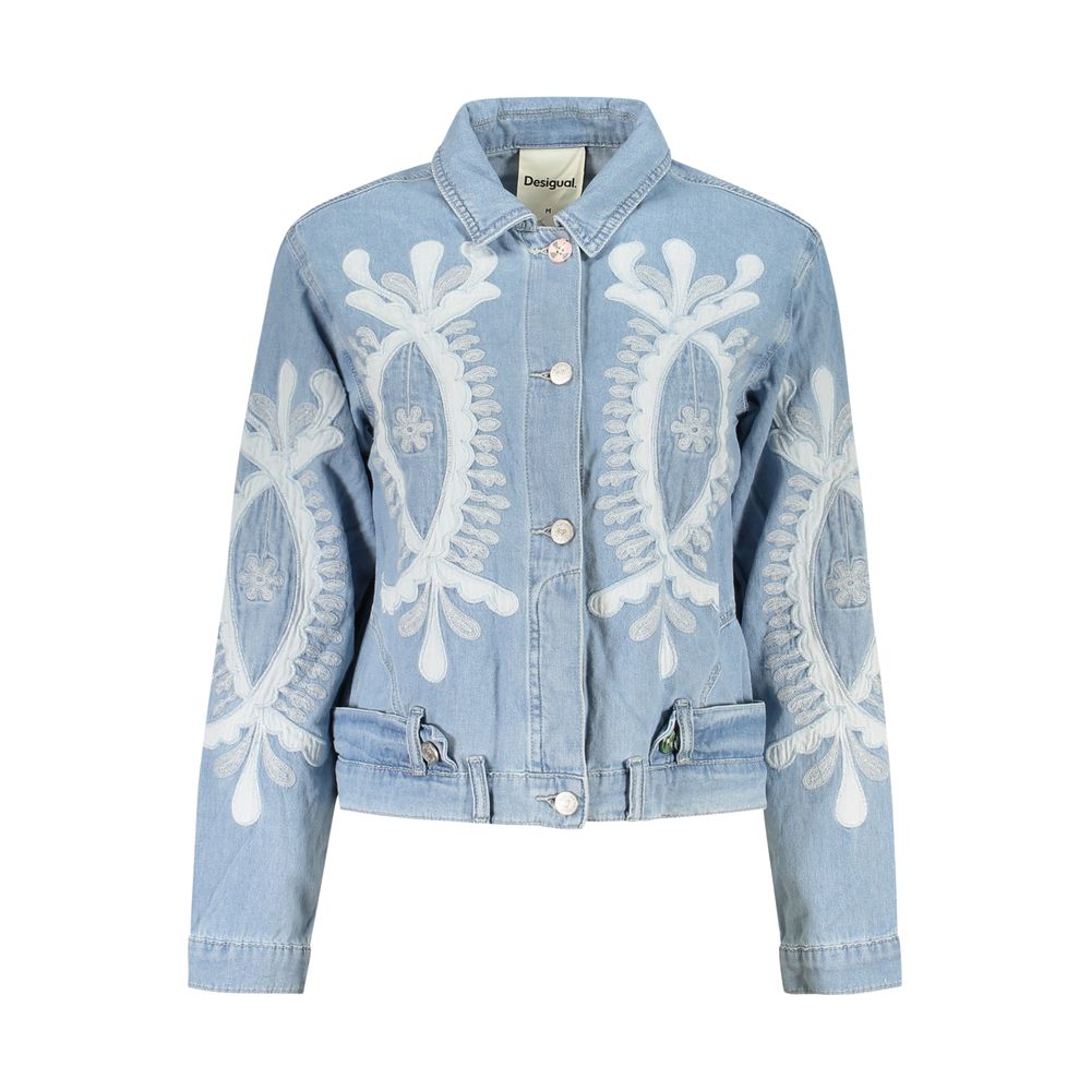 Desigual Azzurro Cotton Women Jacket | Regal Royce