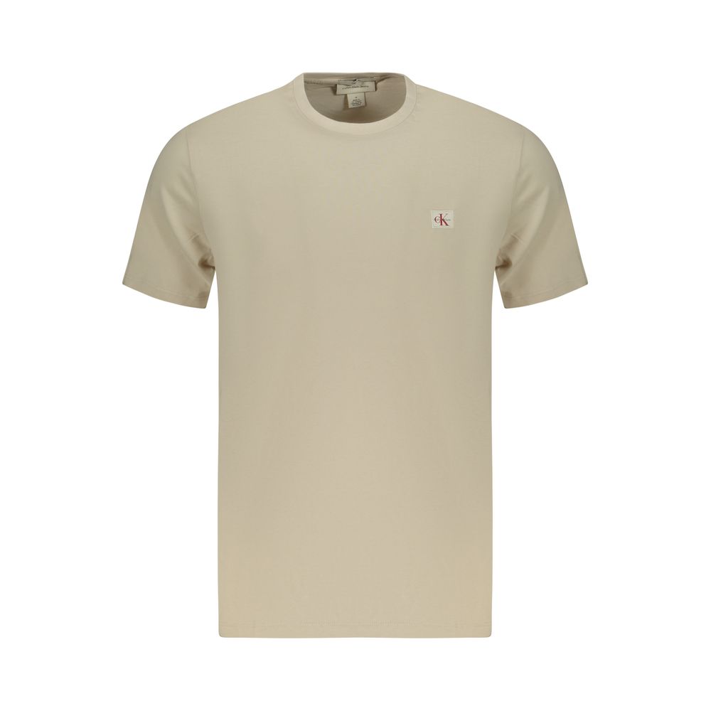 Calvin Klein Beige Cotton Men T-Shirt | Regal Royce