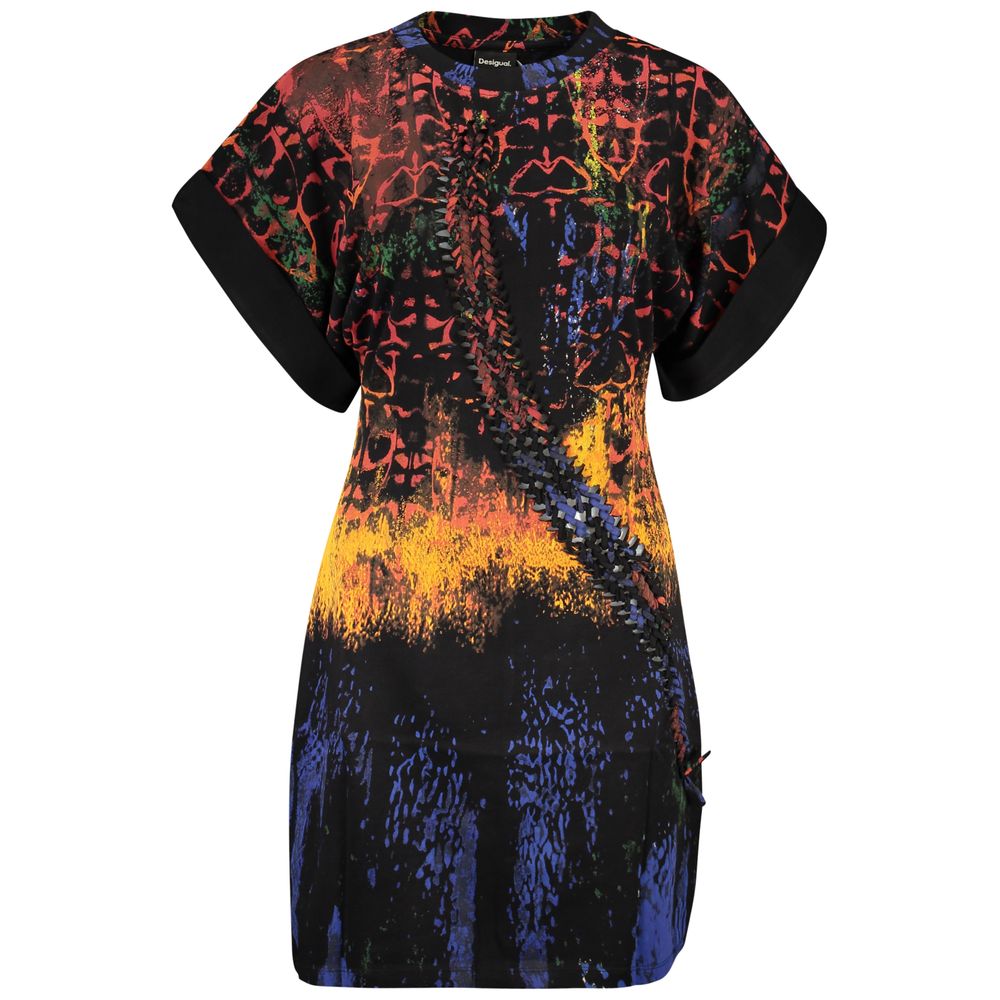Desigual Black Cotton Women Dress | Regal Royce