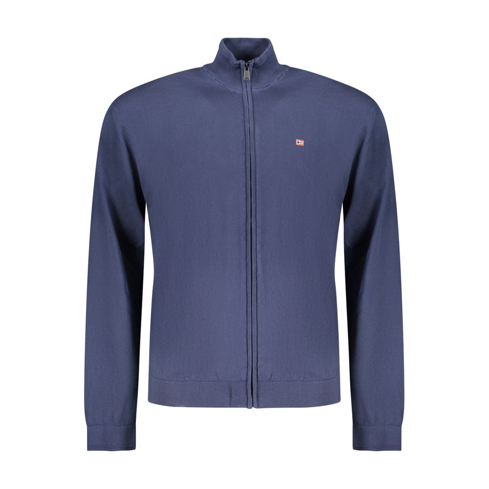 Napapijri Blue Cotton Men Cardigan | Regal Royce