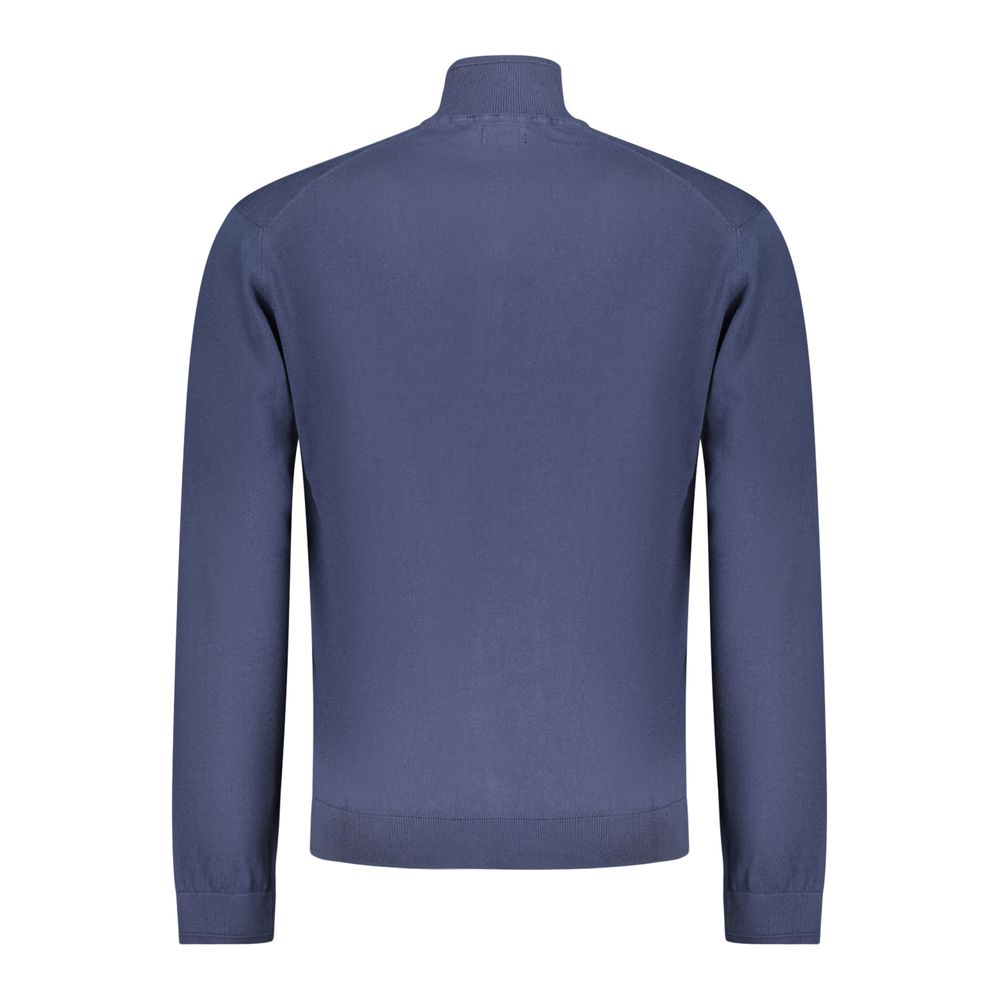 Napapijri Blue Cotton Men Cardigan | Regal Royce