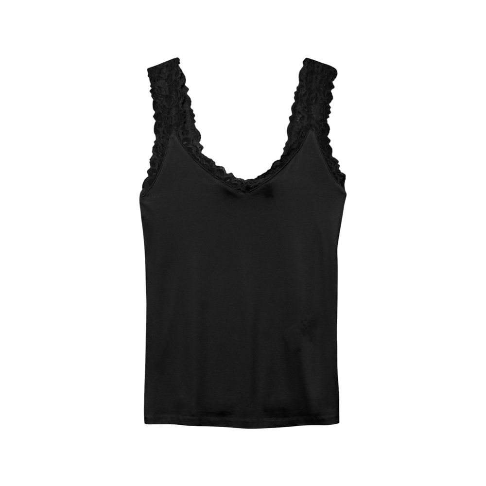 Vero Moda Black Viscose Tank Tops | Regal Royce