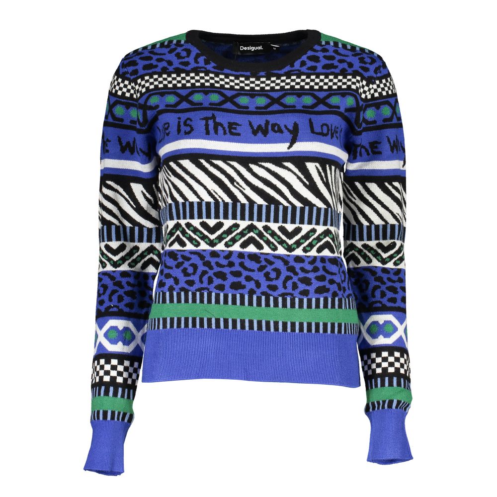 Desigual Blue Viscose Women Sweater | Regal Royce