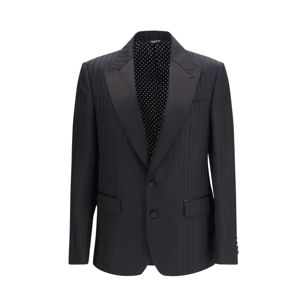 Dolce & Gabbana Black Fleece Wool Blazer | Regal Royce