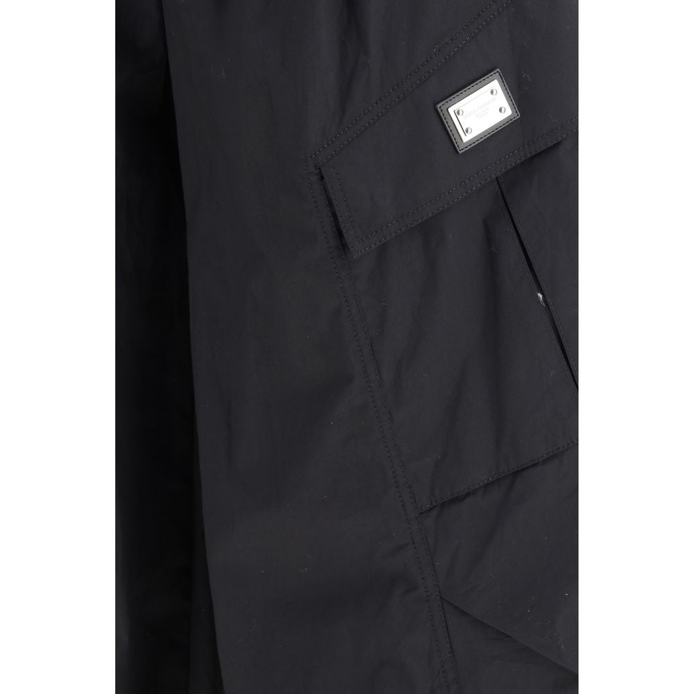 Dolce & Gabbana Black Cotton Cargo Pants | Regal Royce