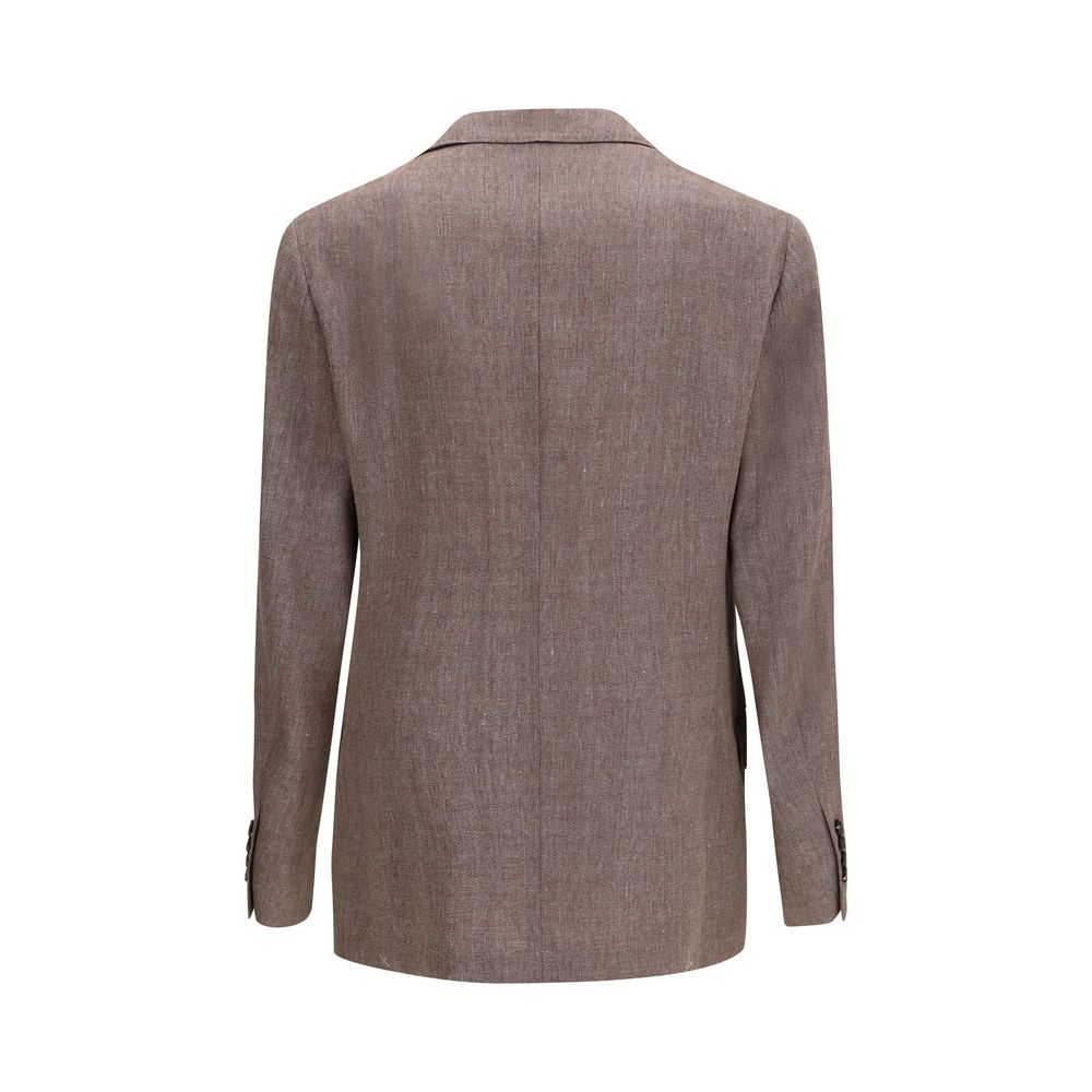 Brunello Cucinelli Brown Linen Blazer | Regal Royce