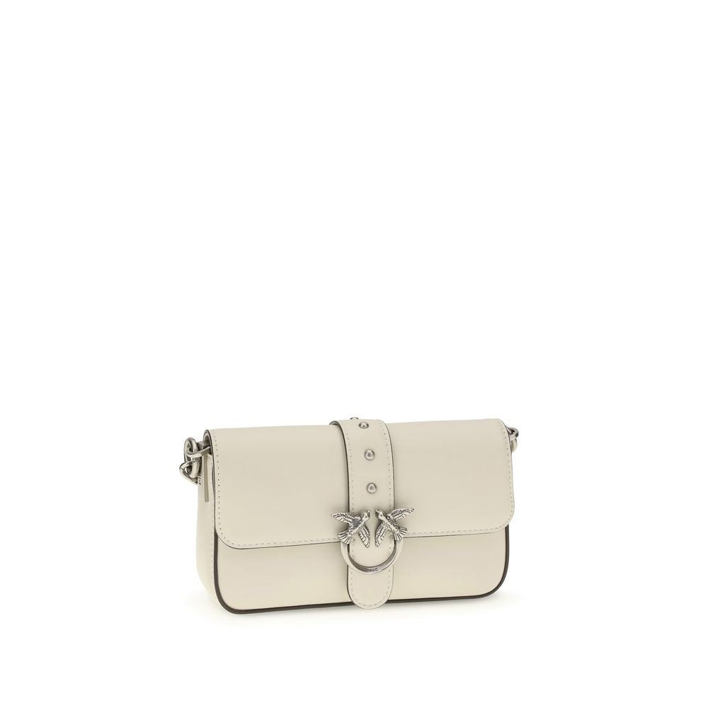 PINKO White Calf Leather Bos Taurus Shoulder Bag | Regal Royce