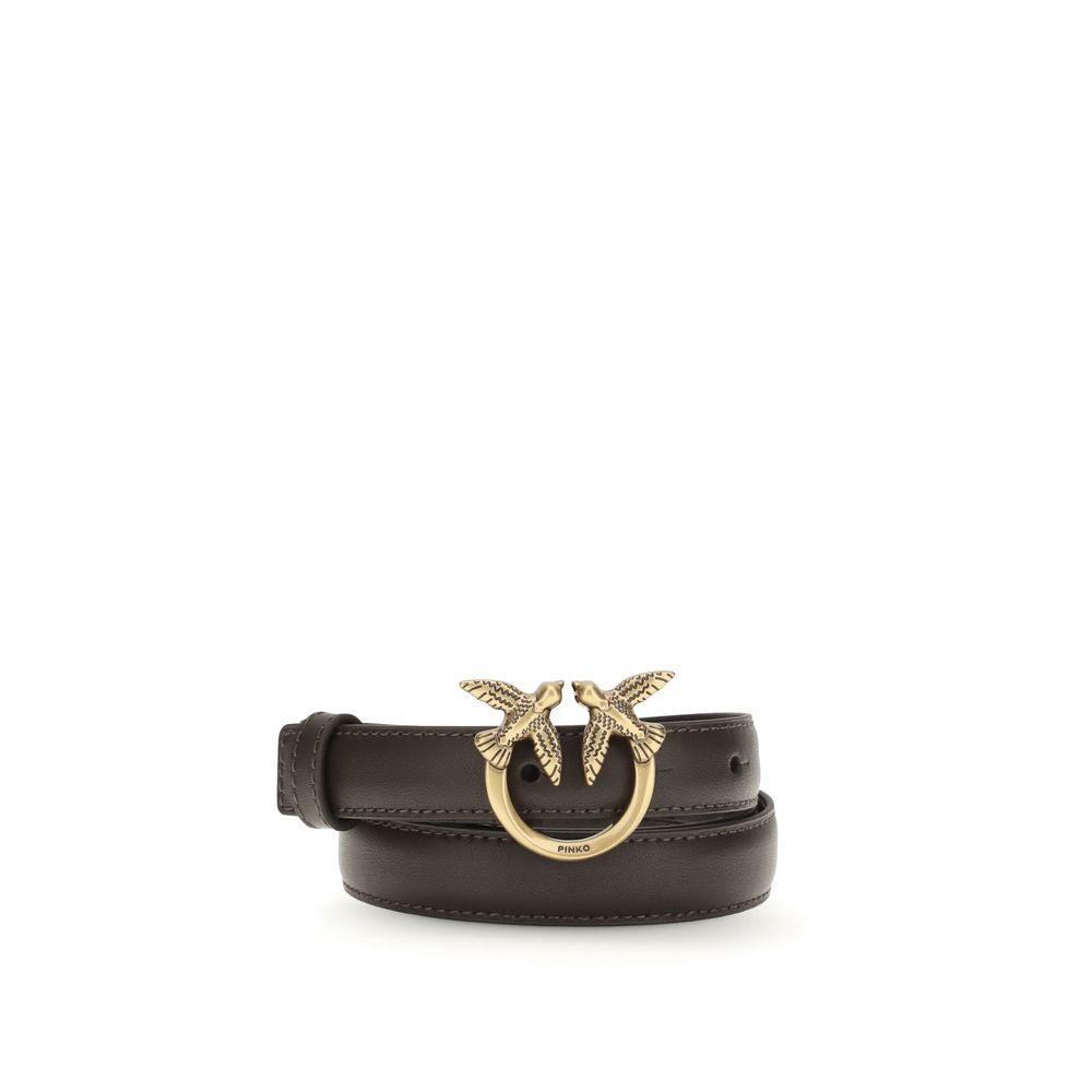 PINKO Brown Calf Leather Bos Taurus Regular Belt | Regal Royce