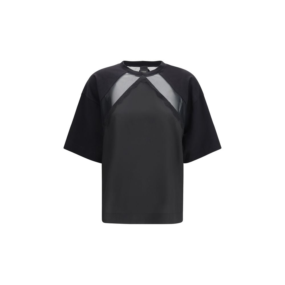 PINKO Black Cotton T-Shirt | Regal Royce