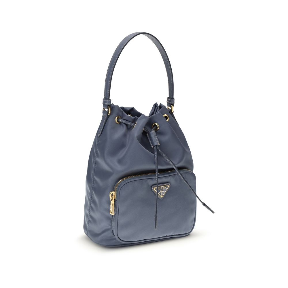 Prada Blue Recycled Polyamide Backet Bag | Regal Royce