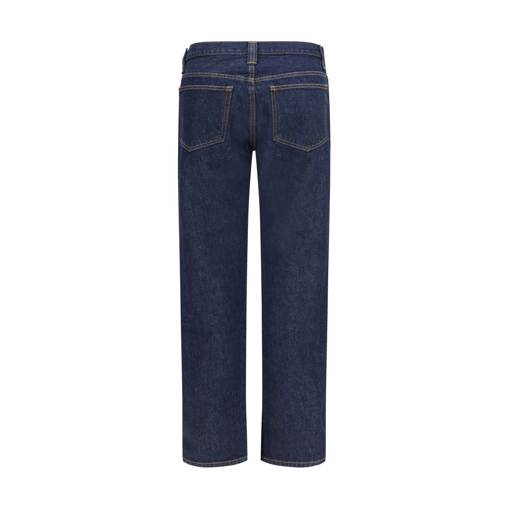 Khaite Blue Cotton Straight-Leg Jeans | Regal Royce