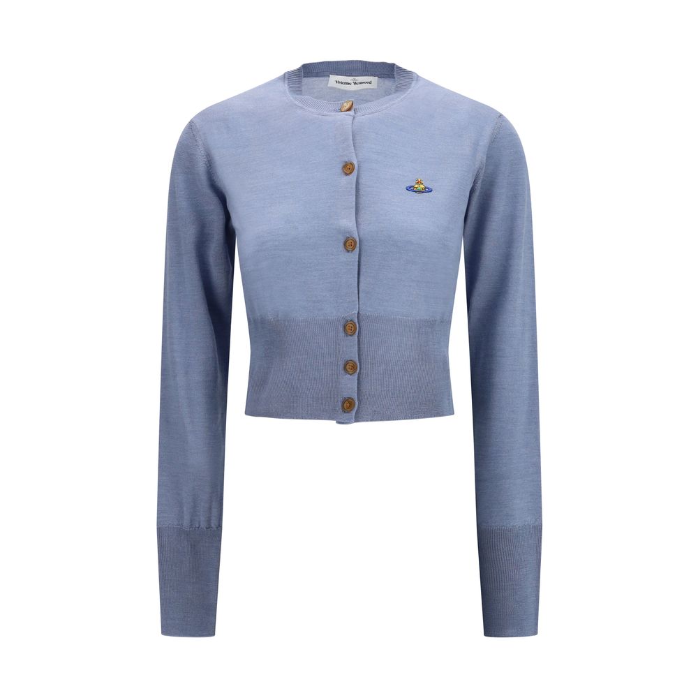 Vivienne Westwood Blue Merino Wool Cardigan | Regal Royce