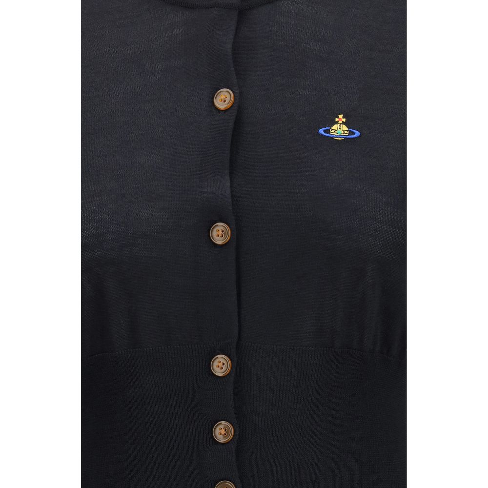 Vivienne Westwood Black Merino Wool Cardigan | Regal Royce