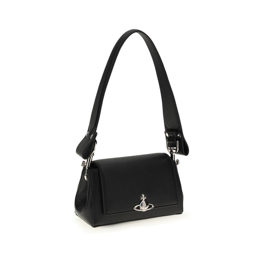Vivienne Westwood Black Polyurethane Shoulder Bag | Regal Royce