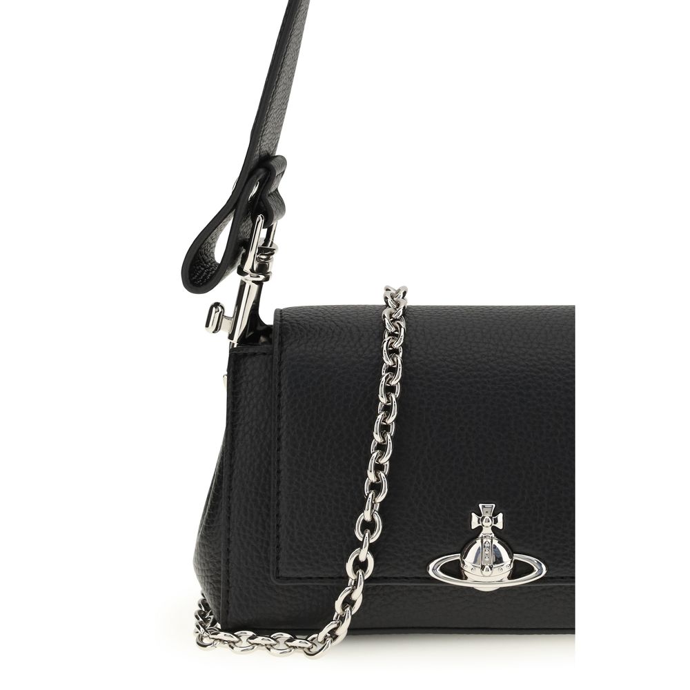 Vivienne Westwood Black Polyurethane Shoulder Bag | Regal Royce