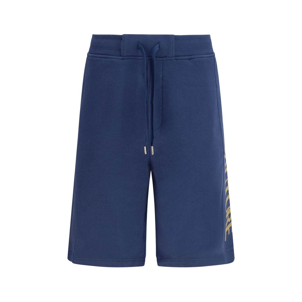Versace Jeans Blue Cotton Bermuda Shorts | Regal Royce