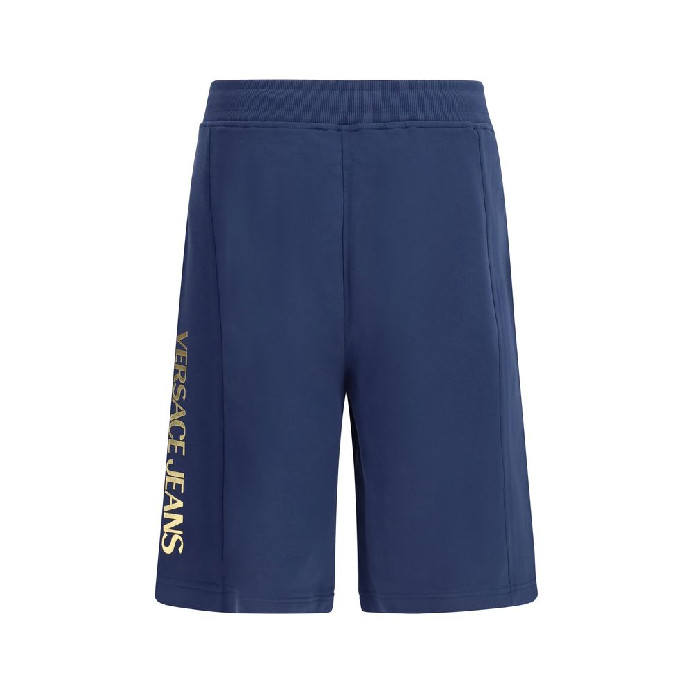 Versace Jeans Blue Cotton Bermuda Shorts | Regal Royce