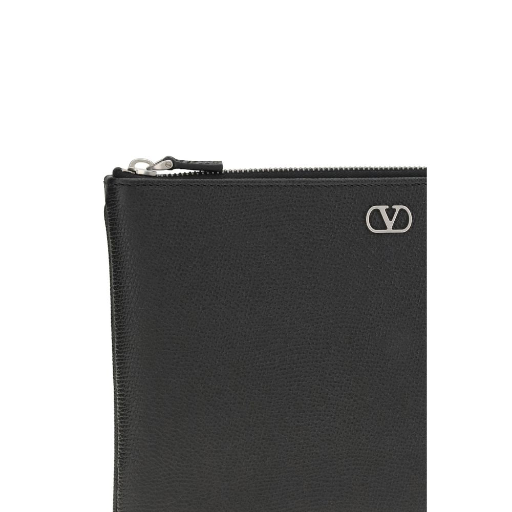 Valentino Garavani Black Calf Leather Bos Taurus Wallet | Regal Royce
