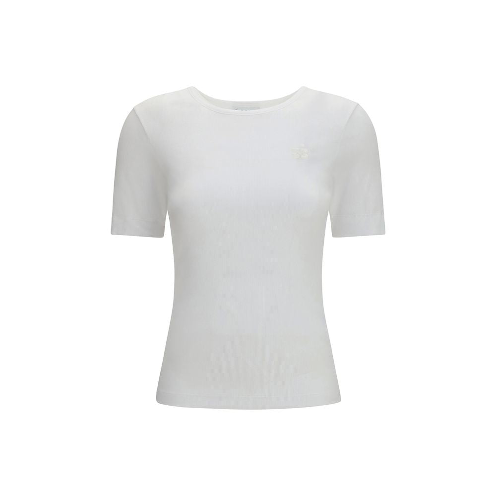 Ganni White Cotton T-Shirt | Regal Royce