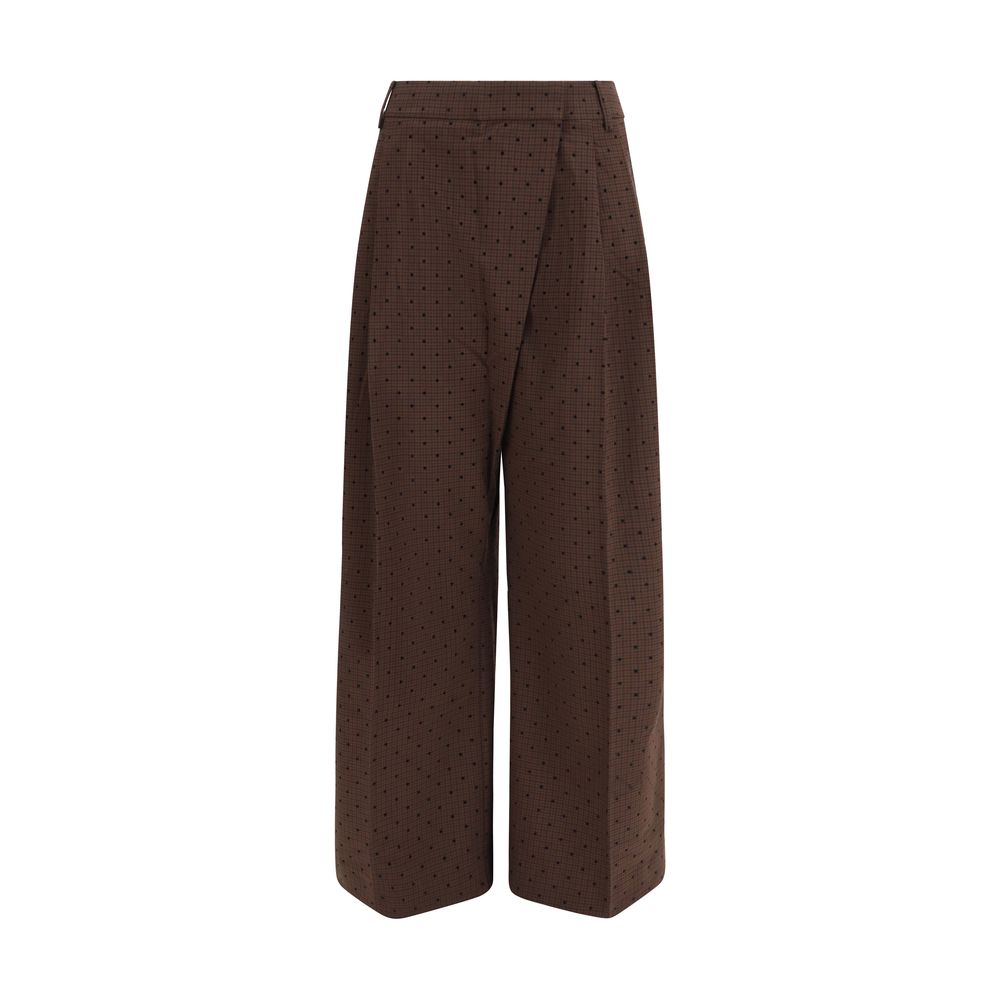Ganni Brown Elastane Casual Pants | Regal Royce