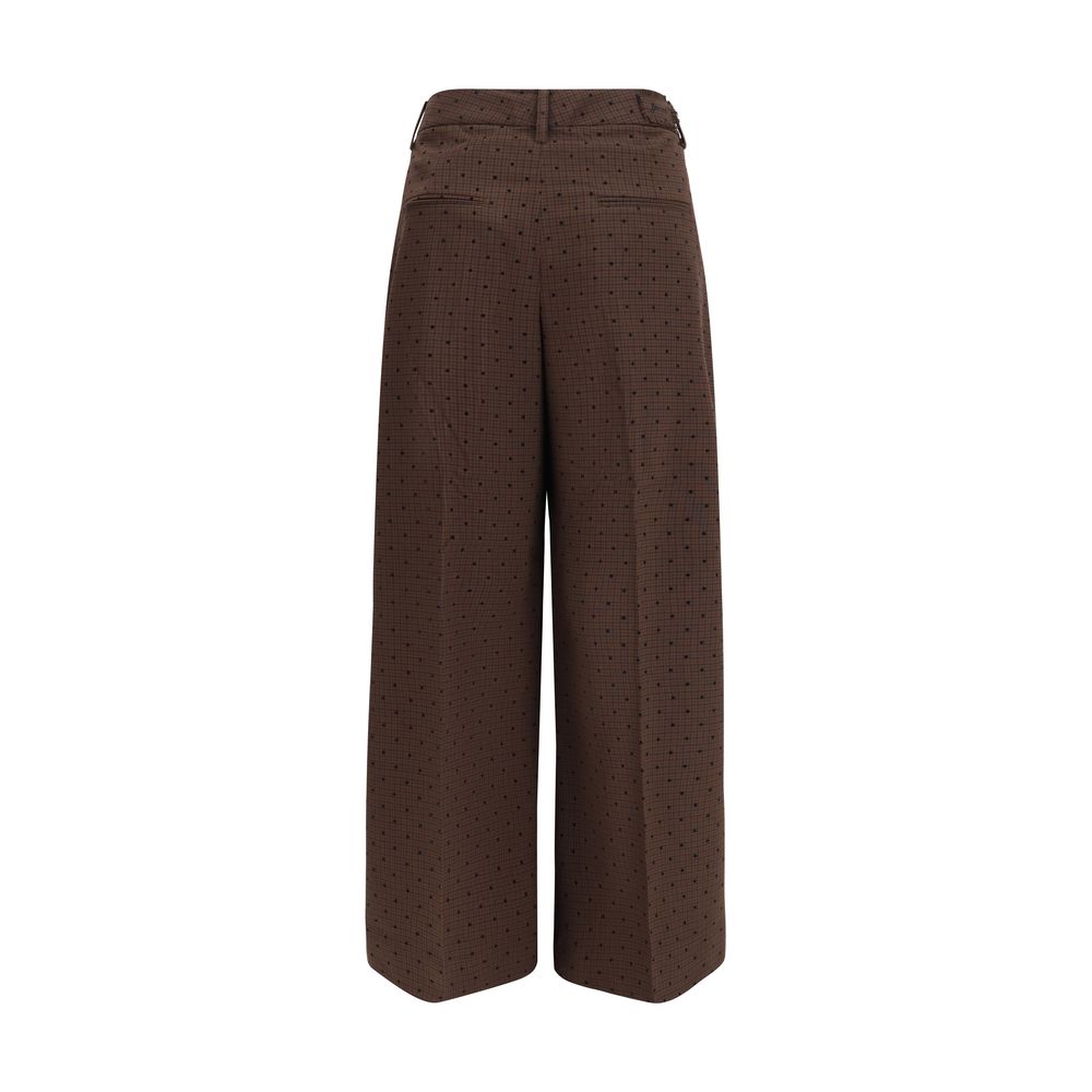 Ganni Brown Elastane Casual Pants | Regal Royce