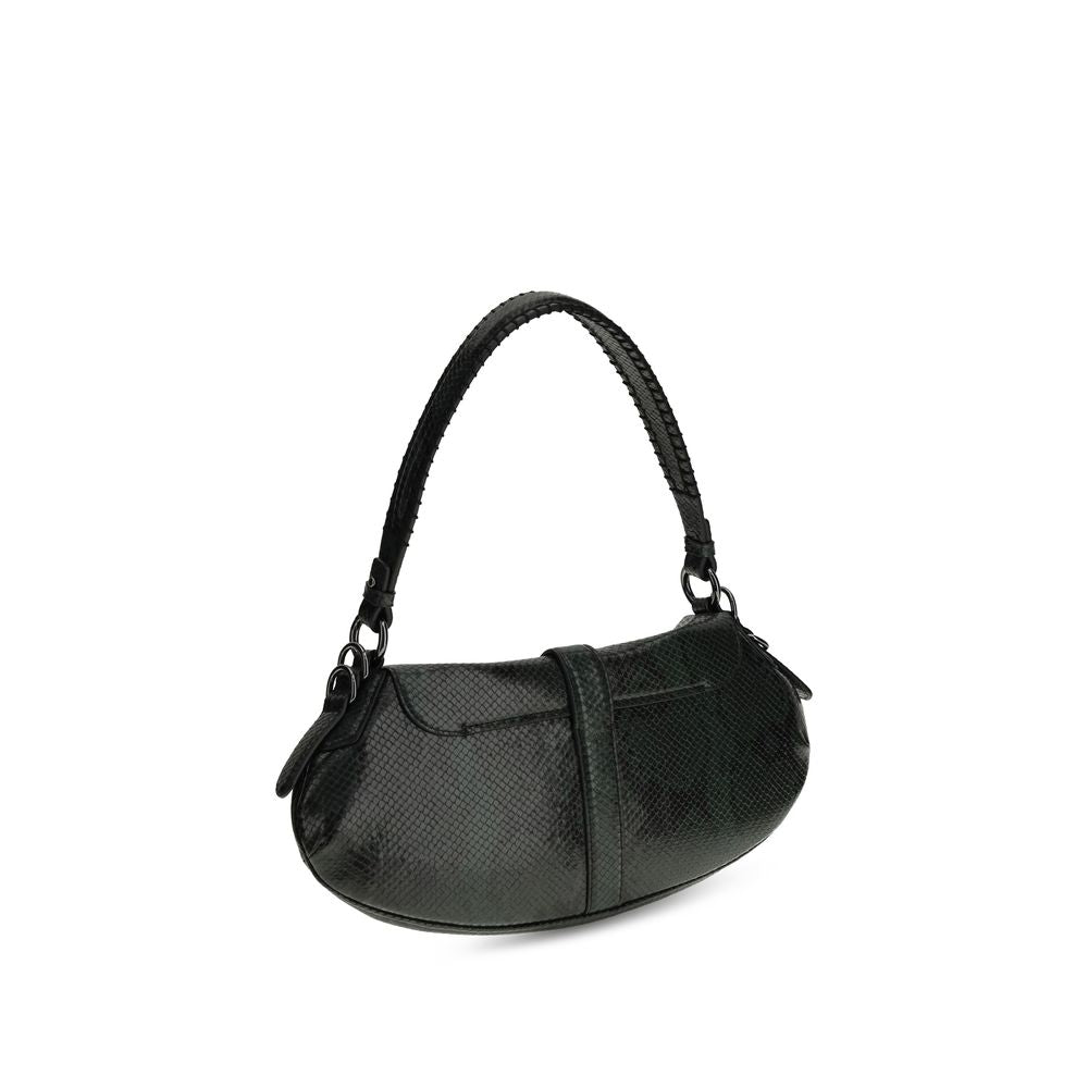 Ganni Blue Recycled Leather Shoulder Bag | Regal Royce