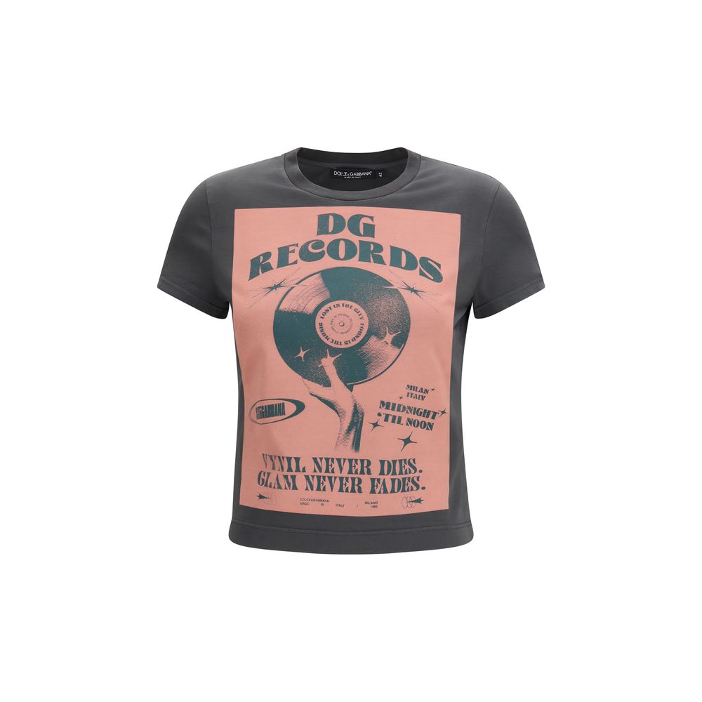 Dolce & Gabbana Gray Cotton T-Shirt | Regal Royce