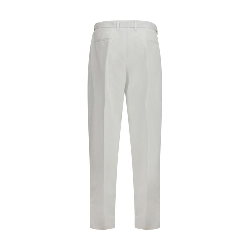 Dolce & Gabbana White Cotton Casual Pants | Regal Royce